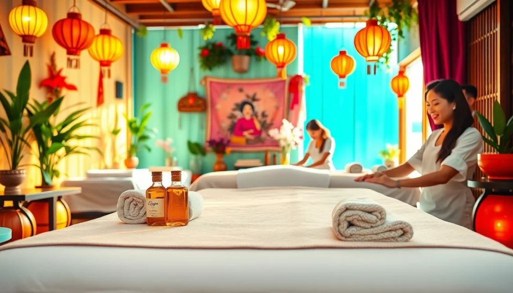 Experience the allure of 호치민 불건마 with a vibrant massage scene showcasing relaxation and cultural richness.