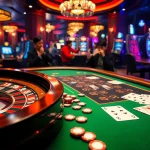 Engaged players at nhà cái 9WIN spin the roulette wheel, showcasing an exciting casino atmosphere.