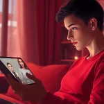 Engaging user interaction with AI chatbot in a cozy setting, highlighting ai chat porn exploration.